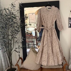 POLO/Ralph Lauren Belted Floral Cotton Tiered Dress in Women's 12